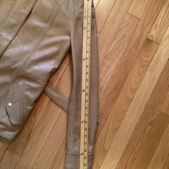 Massimo Dutti Tan Leather Jacket, Tagged large fits medium - Picture 11 of 15